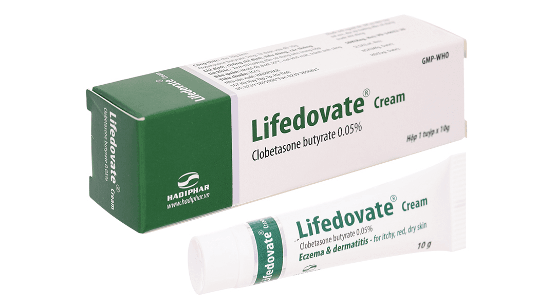 Kem bôi da Lifedovate 0,05% Hadiphar 10g: Điều trị eczema, viêm da