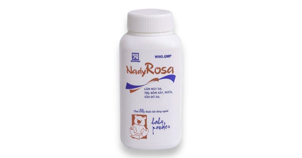 Phấn thoa da NadyRosa Nadyphar 80g – Giảm ngứa, trị rôm sảy và làm mát da hiệu quả
