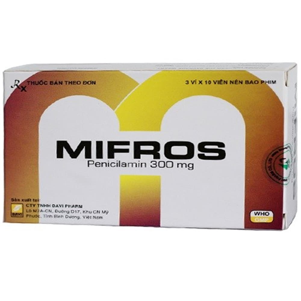 Thuốc Mifros 300mg Davipharm: Điều Trị Bệnh Wilson, Cystin Niệu, Viêm Khớp