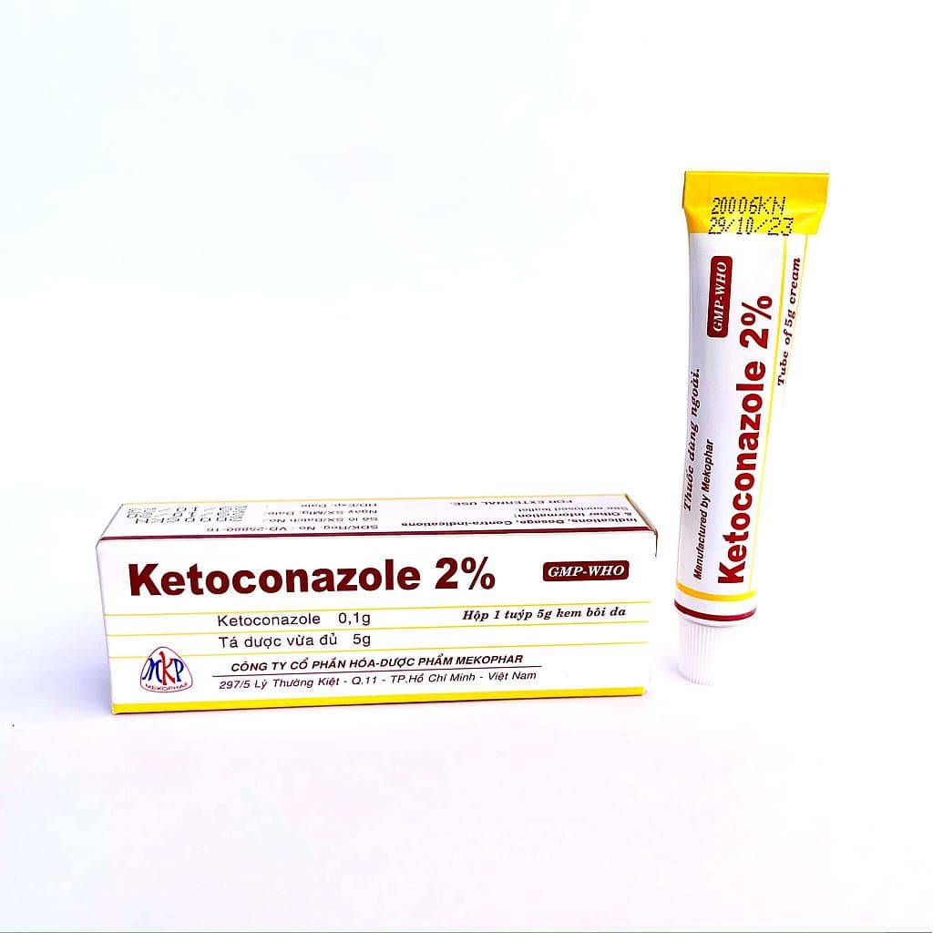 Kem bôi da Ketoconazole 2% Mekophar (5g) điều trị nấm hiệu quả trên da và niêm mạc