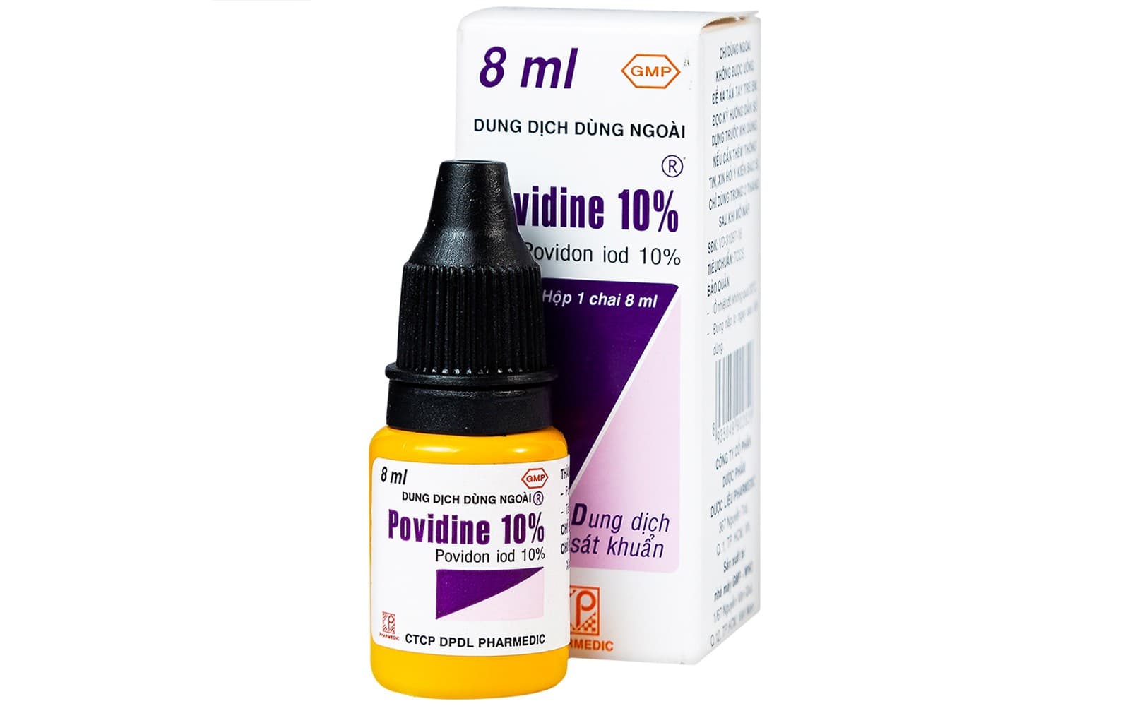 Dung dịch sát khuẩn Povidine 10% Pharmedic (8ml) – Ngừa nhiễm khuẩn vết thương