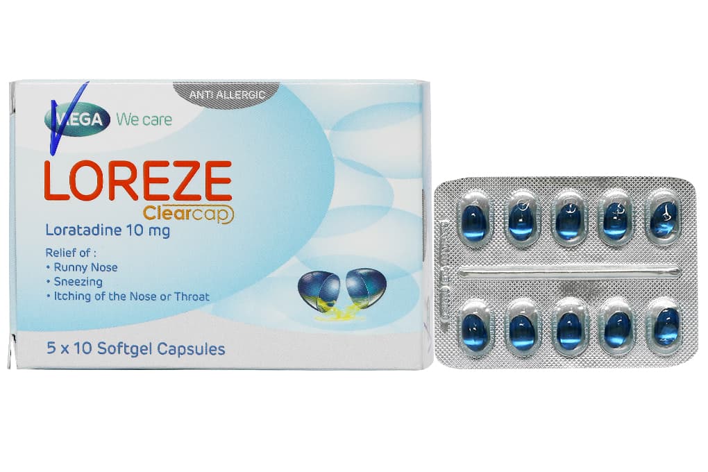 Viên Nang Mềm Loreze 10mg MEGA We Care: Điều Trị Viêm Mũi Dị Ứng, Mày Đay