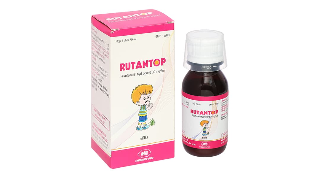 Siro Rutantop Mebiphar 70ml – Giải Pháp Hiệu Quả Cho Viêm Mũi Dị Ứng, Mày Đay