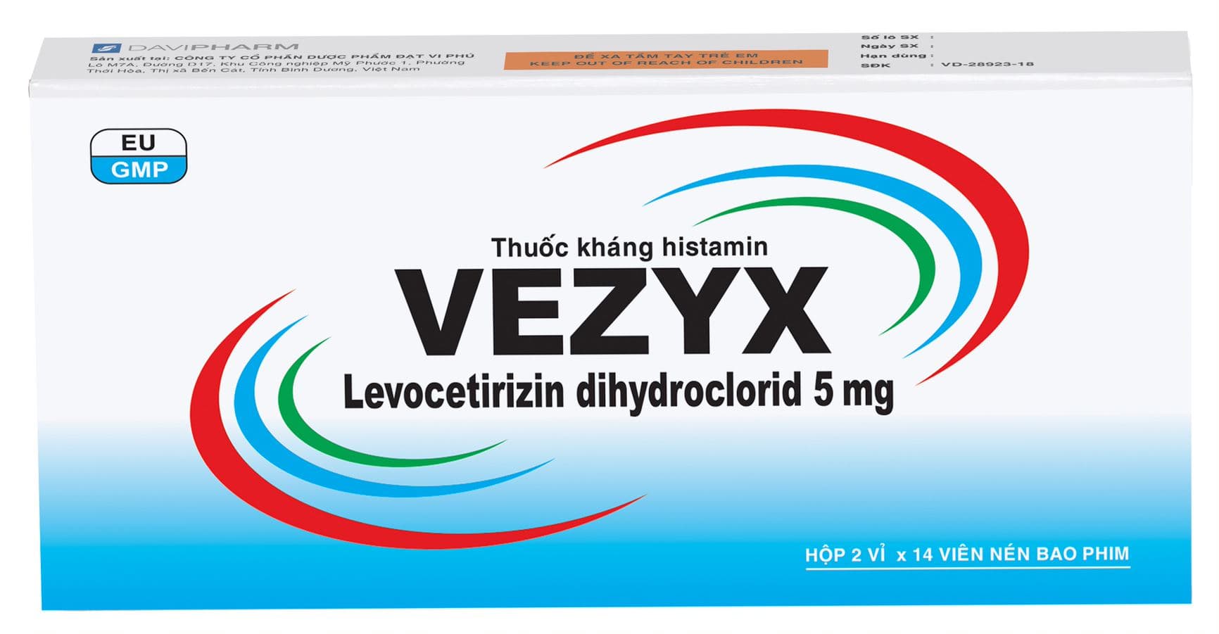 Thuốc Vezyx 5mg Davipharm - Giải pháp cho viêm mũi dị ứng và mày đay