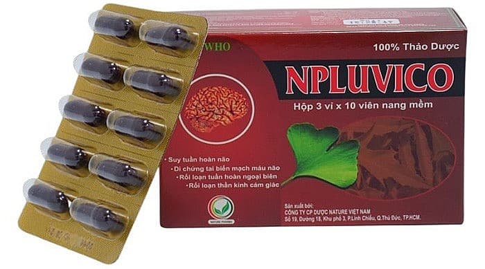 Thuốc Npluvico Nature hỗ trợ điều trị suy tuần hoàn não (6 vỉ x 10 viên)