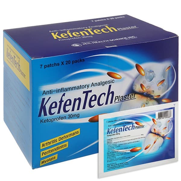 Cao dán KefenTech Jeil – Giảm đau, kháng viêm viêm khớp, bao gân, đau cơ (20 gói)