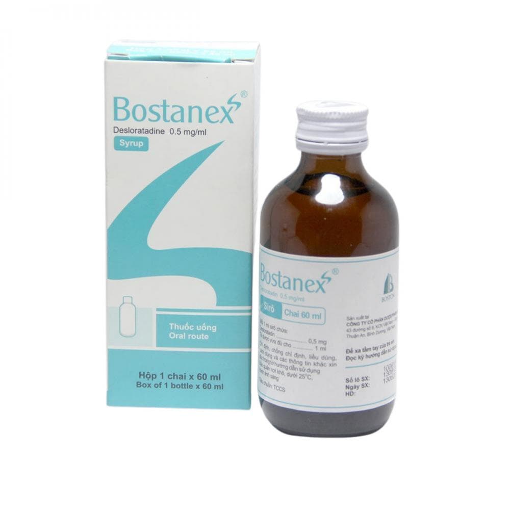Thuốc Bostanex Boston 30ml hỗ trợ giảm viêm mũi dị ứng và nổi mày đay hiệu quả