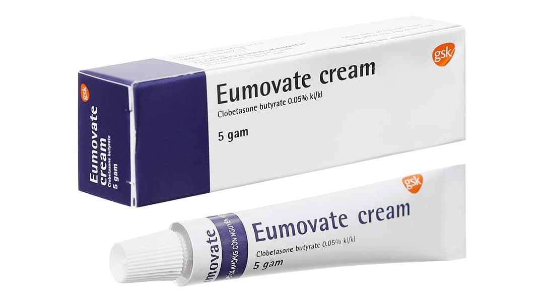 Kem Eumovate Cream GSK 5g giảm viêm, ngứa hiệu quả cho các bệnh về da