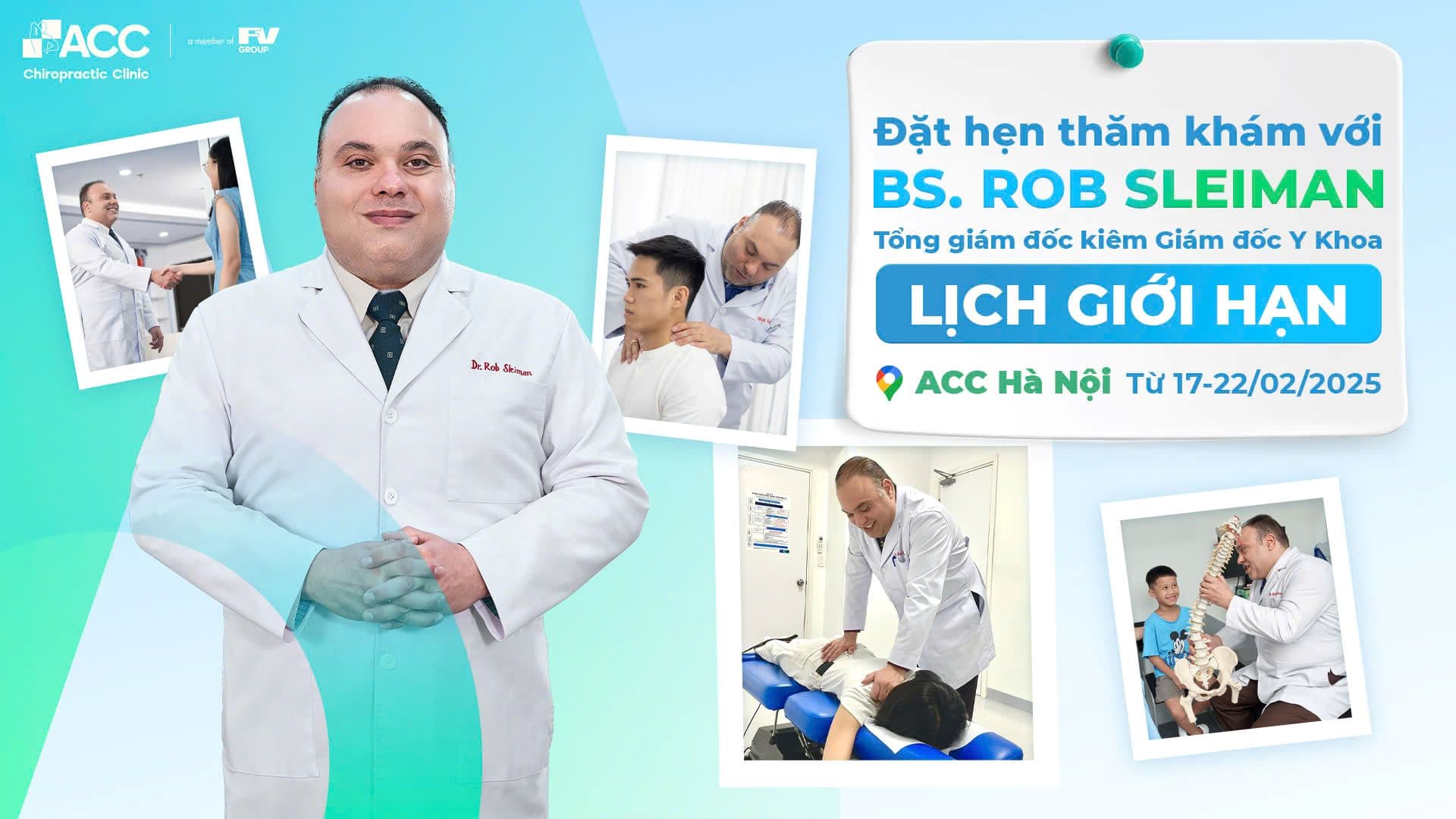 Đặt hẹn khám với Tổng Giám đốc kiêm Giám đốc Y khoa phòng khám ACC - BS. Rob Sleiman