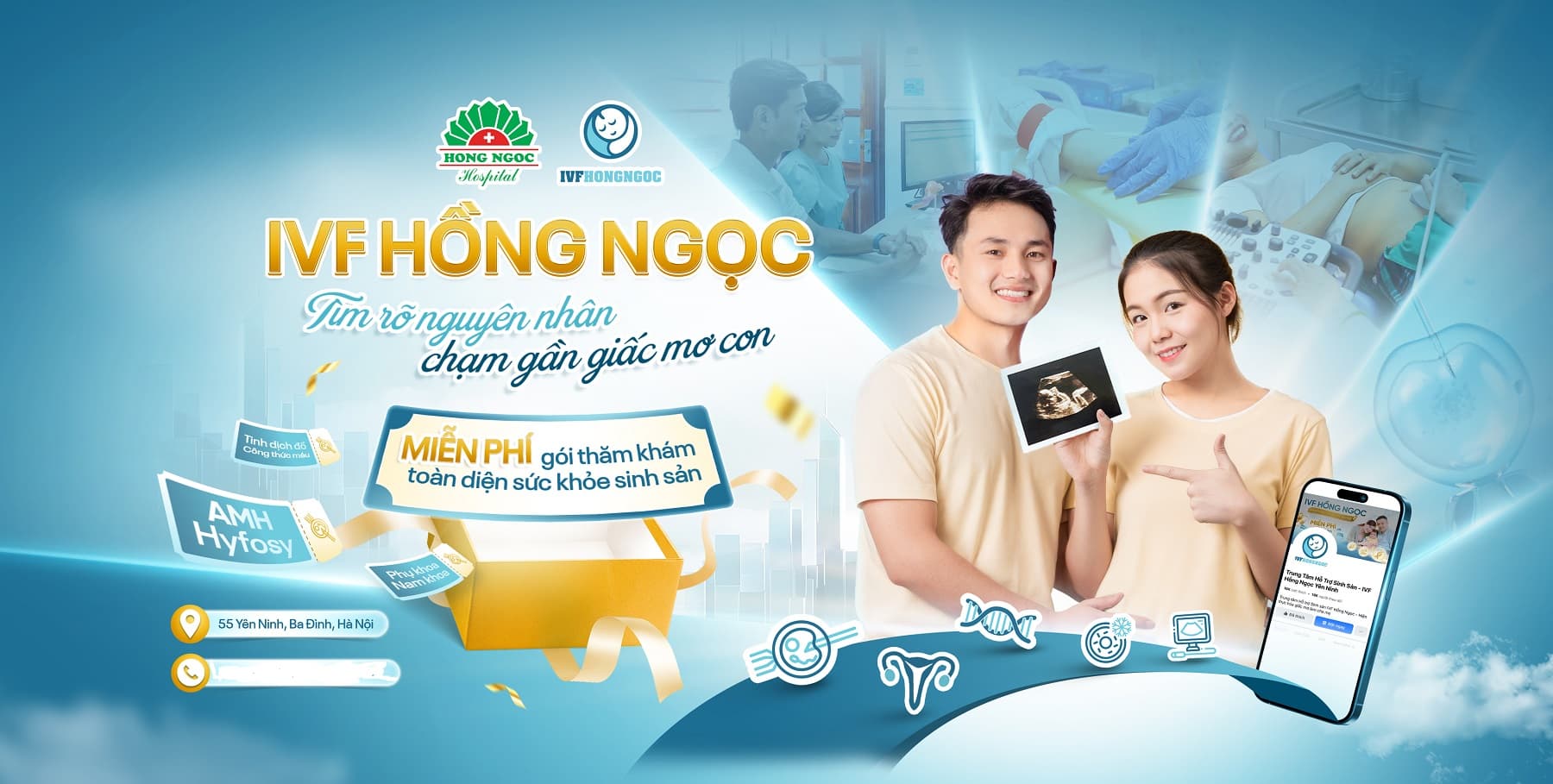IVF Hồng Ngọc Yên Ninh: Chương trình Thăm Khám Hiếm Muộn Miễn Phí – Chạm Gần Giấc Mơ Con