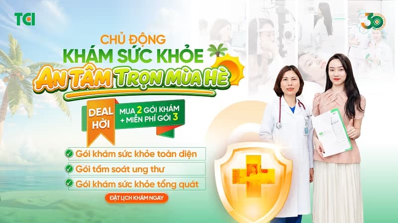 Thu Cúc TCI Tháng 06/2026: Giảm đến 40% Gói Khám sức khỏe, Thai sản, Nội soi