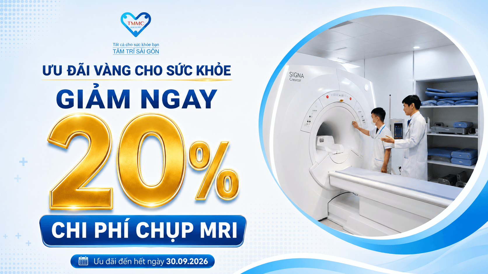 Hưởng quyền lợi BHYT & Ưu đãi giảm 20% chụp MRI tại BV Đa khoa Tâm Trí Sài Gòn