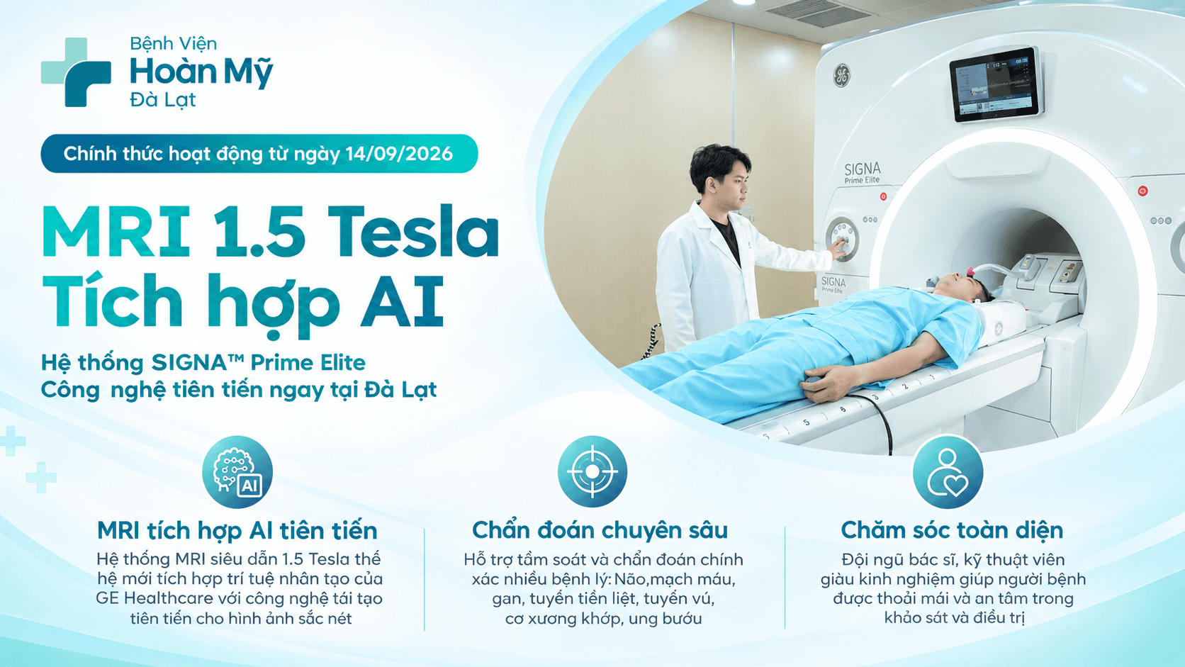BV Hoàn Mỹ Đà Lạt đưa vào hoạt động hệ thống MRI 1.5T tích hợp AI thế hệ mới