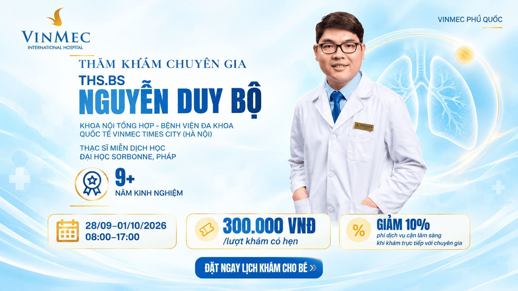 Ưu đãi thăm khám chuyên gia Hen - Dị ứng Nhi tại Vinmec Phú Quốc | 28/09 - 01/10 
