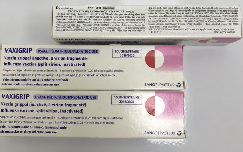 Vắc-xin Vaxigrip 0.25ml (Pháp)