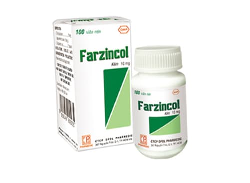 Tác dụng thuốc farzincol 10mg, farzincol 70mg