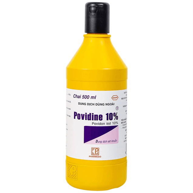 Dung dịch sát khuẩn Povidine 10% Pharmedic 500ml – Ngừa nhiễm khuẩn vết cắt, trầy