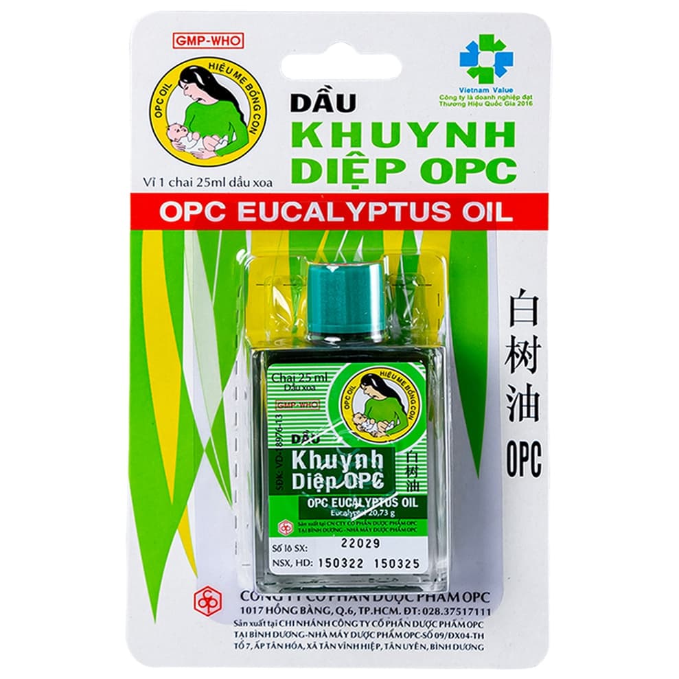 Dầu Khuynh Diệp OPC 25ml – Hỗ Trợ Điều Trị Cảm Cúm, Sổ Mũi, Nghẹt Mũi