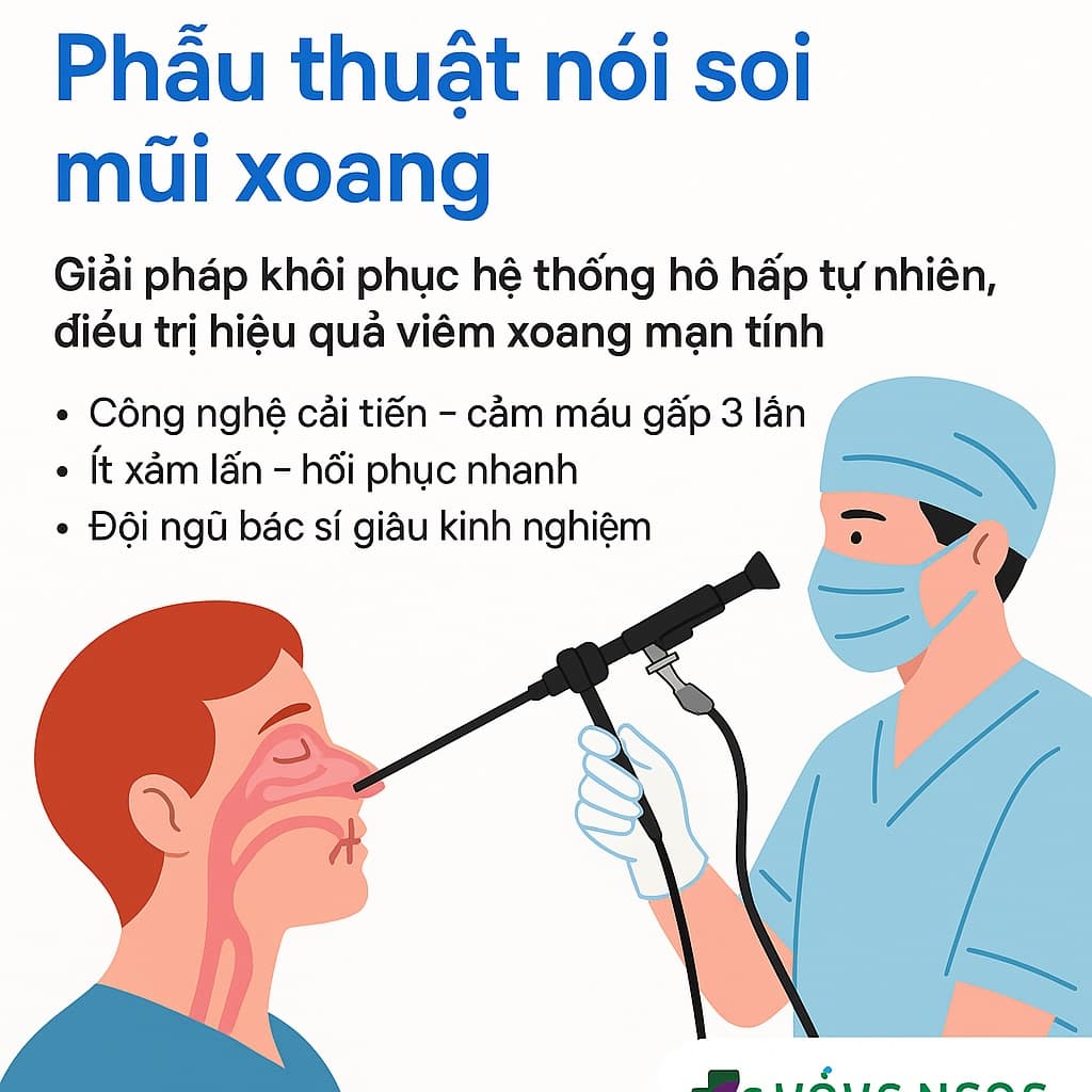 Phẫu thuật nội soi mũi xoang tại Bệnh viện Hồng Ngọc: Giải pháp điều trị viêm xoang hiệu quả, hồi phục nhanh