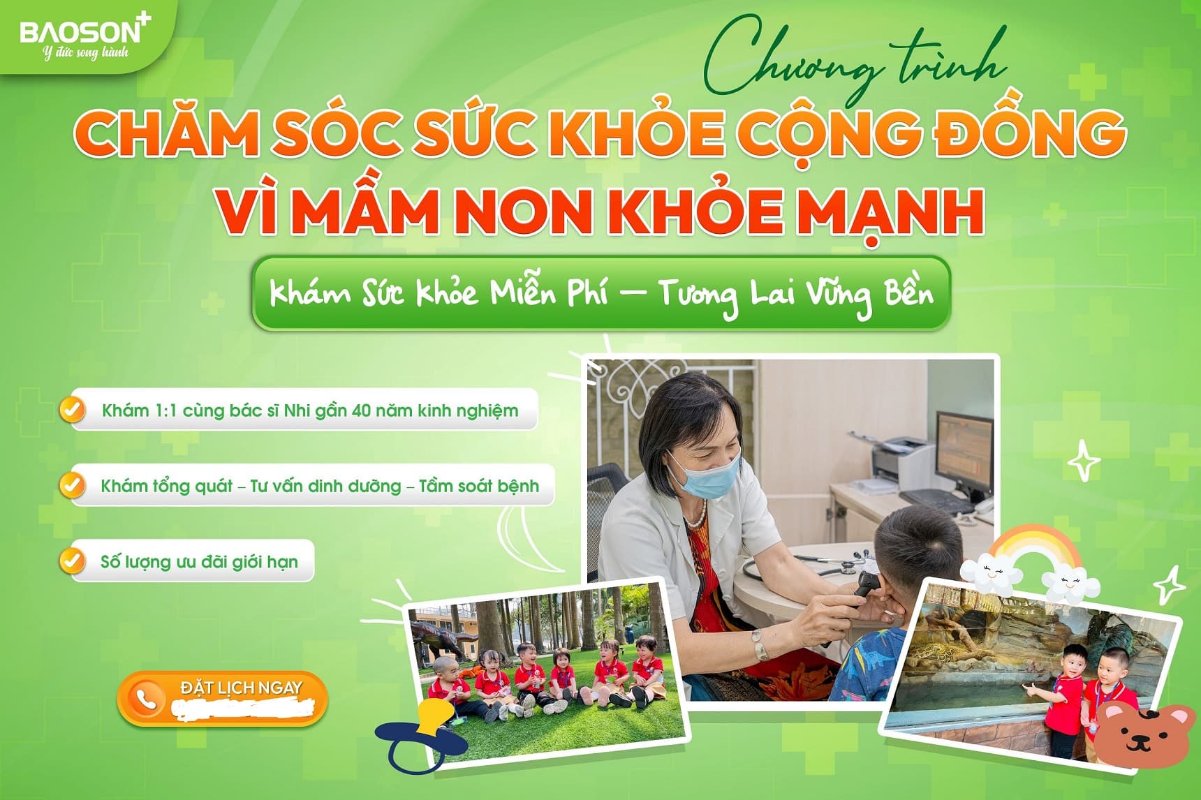 MIỄN PHÍ khám sức khỏe mùa hè cho trẻ mầm non – Bước khởi đầu lý tưởng để chuẩn bị vào lớp 1