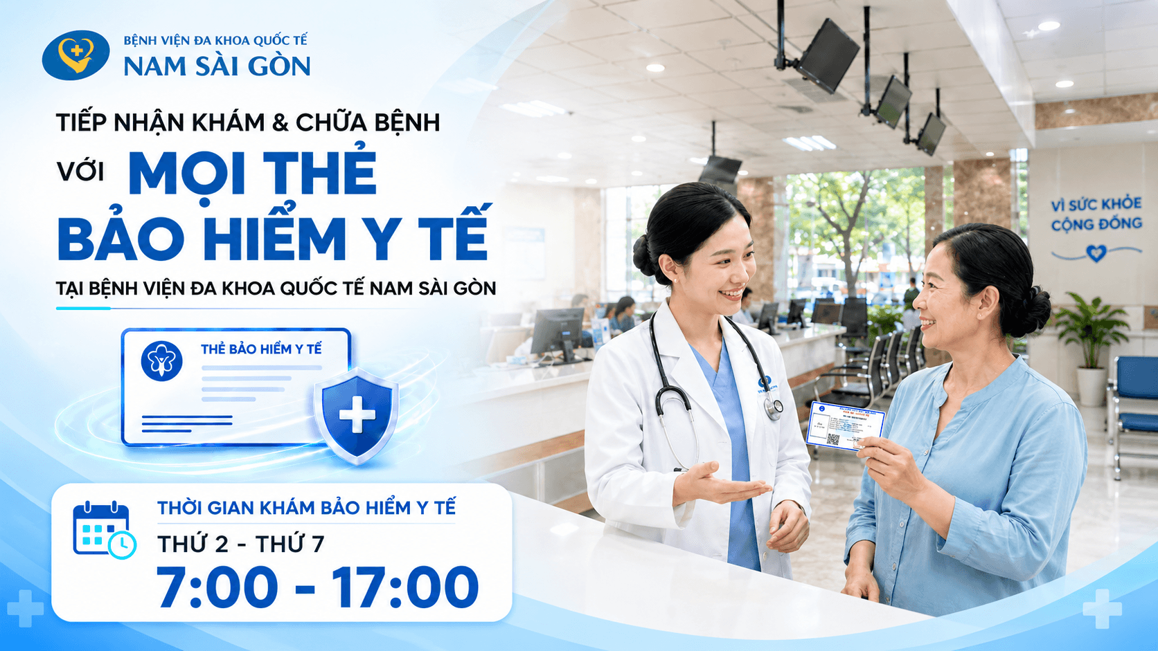 An tâm khám chữa bệnh với Bảo hiểm y tế tại Bệnh viện Đa khoa Quốc tế Nam Sài Gòn