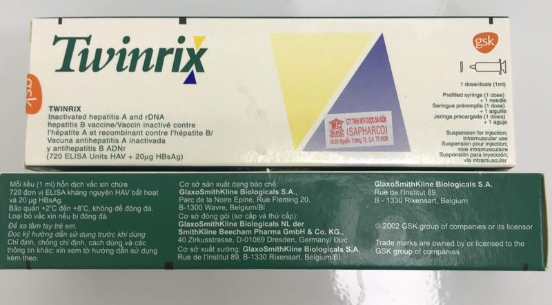 Vắc-xin Twinrix 1ml (Bỉ)