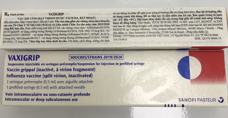 Vắc-xin Vaxigrip 0.5ml (Pháp)