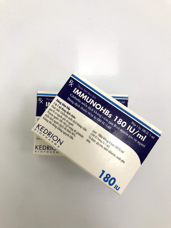 Immunohbs 180UI /1ml (Huyết thanh kháng viêm gan B)